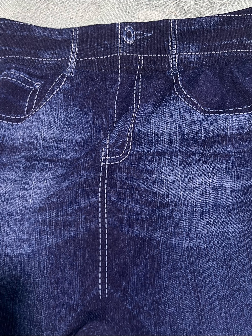 2 Pairs of Women’s Denim Print High Waist Jeggings; Stretchy Leggings Sz Large - Picture 4 of 7